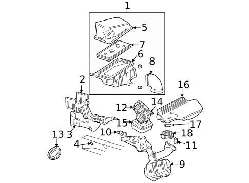 Air Intake for 2001 Oldsmobile Alero #0