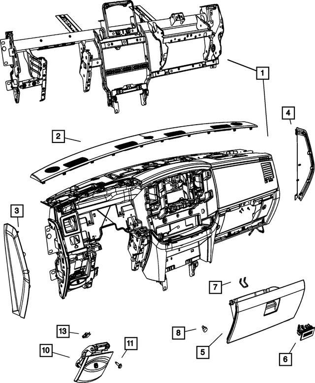 5JM53ZJ8AD - Electrical: Glovebox Door Latch for Mopar Image