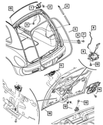 4589038AB - : Door Latch Striker for Chrysler: PT Cruiser Image