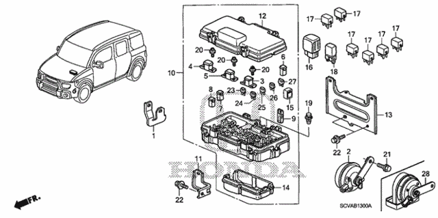 Control Unit (Engine Room) for 2007 Honda Element #0