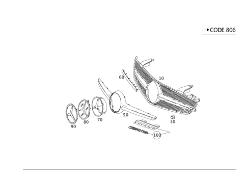 Radiator Grill for 2017 Mercedes-Benz SL450 #0