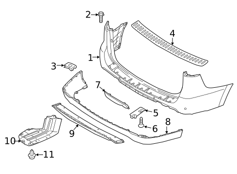Bumper & Components - Rear for 2018 Kia Sedona #1