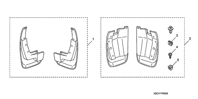 Splash Guard (SC) (1) for 2008 Honda Element #0