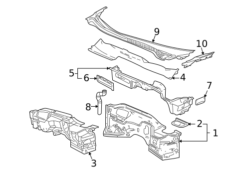 Cowl for 2013 Chevrolet Corvette #0