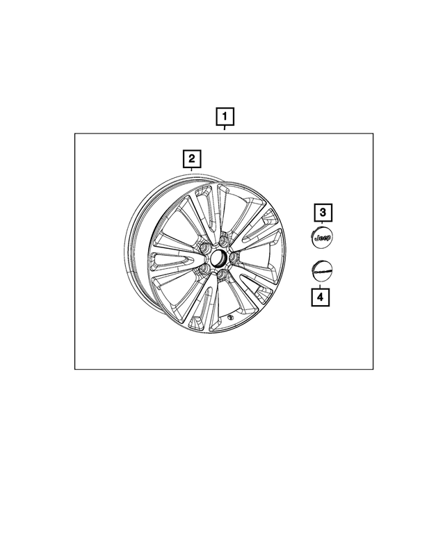 1SK35DD5AA - Mopar Accessories - Component Parts: Wheel Center Cap for Mopar Image image
