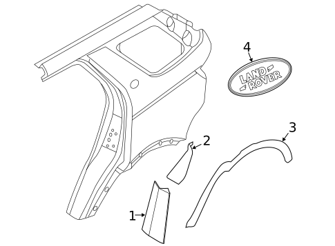 Exterior Trim - Quarter Panel for 2022 Land Rover Discovery Sport #0