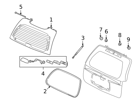 Liftgate for 2005 Buick Rainier #1