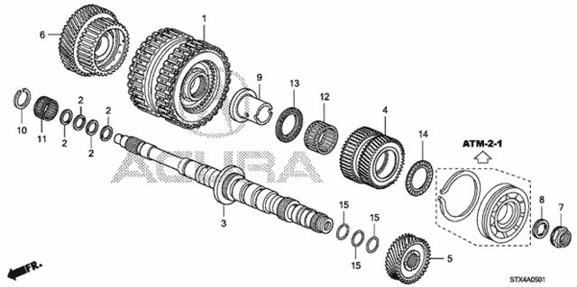AT Mainshaft - Clutch (3rd-6th) (6AT) for 2012 Acura MDX #0
