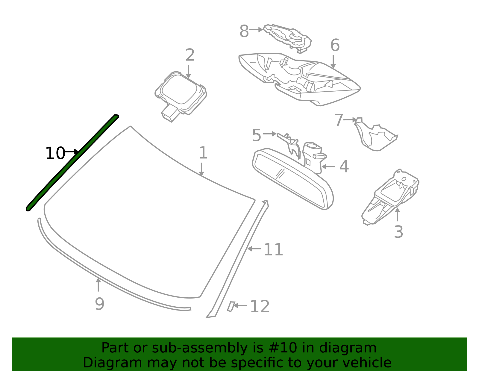 Genuine Windshield Molding for 2010-2017 Volvo XC60 | Part# 39803246 ...