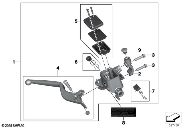 32729457447 - Steering: Handbrake Lever -  for BMW-Motorrad Image