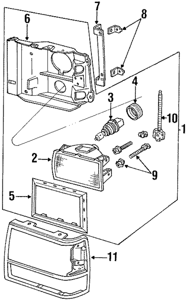F1TZ13008D - Electrical: Headlamp Assembly for Ford: Bronco II, Explorer, Ranger Image