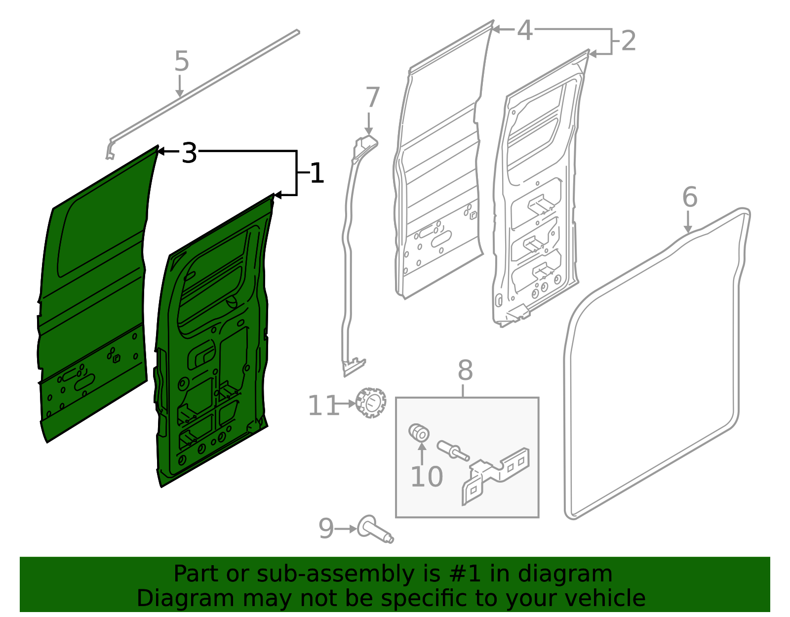 EK4Z-7620124-F - Door Shell - 2020-2026 Ford | Eastgate Ford Parts