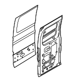 EK4Z6120124N - Body: Door Shell for Ford: E-Transit, Transit-150, Transit-250, Transit-350, Transit-350 HD Image
