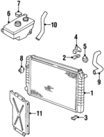 52493124 - Cooling System: Radiator for Chevrolet: Beretta, Corsica Image