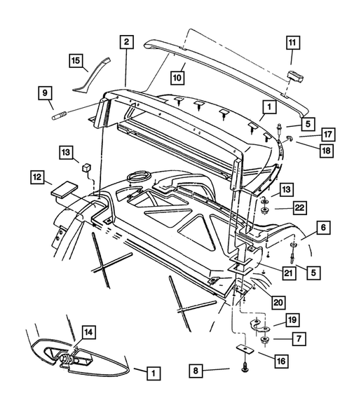 Roof - Hard & Folding Top for 2001 Dodge Viper #0