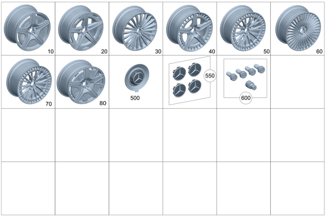 2954013600 - Wheels and Accessories: Spoke Wheel for Mercedes-Benz Image