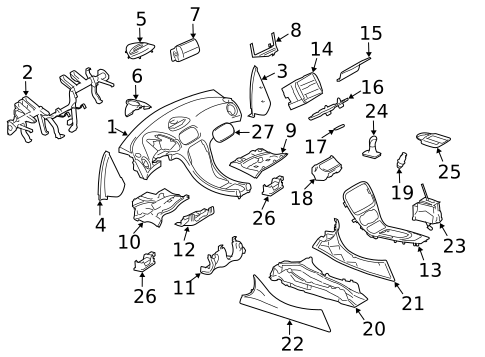 Instrument Panel for 2003 Mercedes-Benz SL55 AMG #0