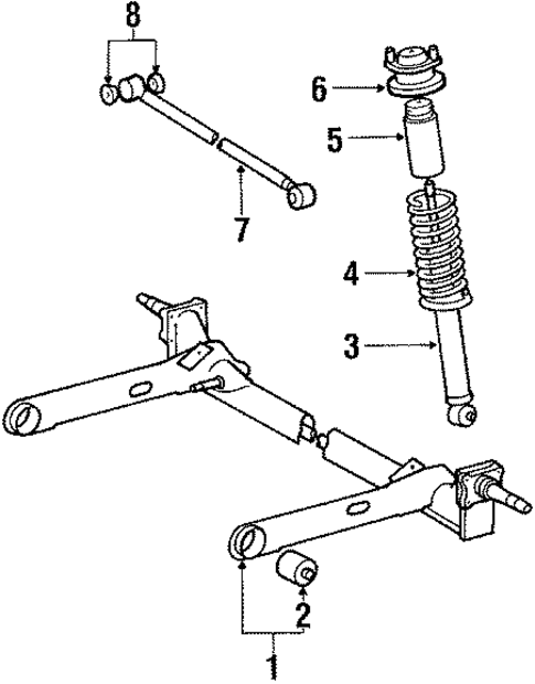 Rear Suspension for 1989 Toyota Tercel #2