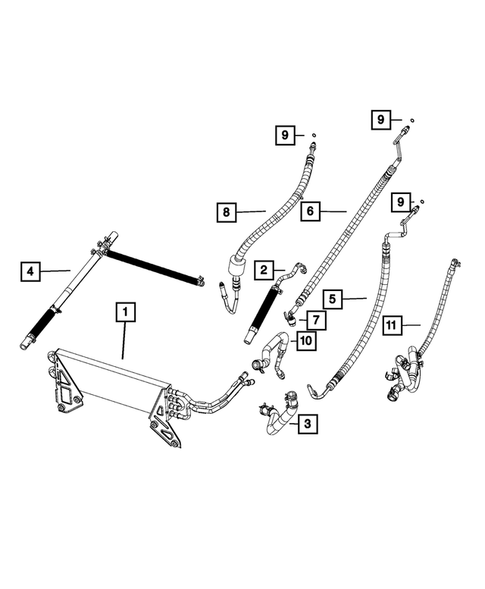 Power Steering Hoses for 2013 Ram 3500 #1