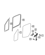 68010110AA - Glass: Front Door Window Regulator, Right for Mopar Image