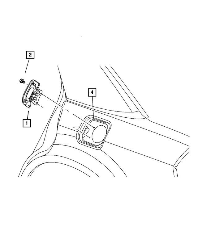 5065874AE - Body Sheet Metal Except Doors: Fuel Filler Housing for Mopar Image image