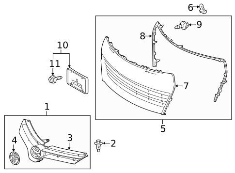 Grille & Components for 2016 Toyota Corolla #0