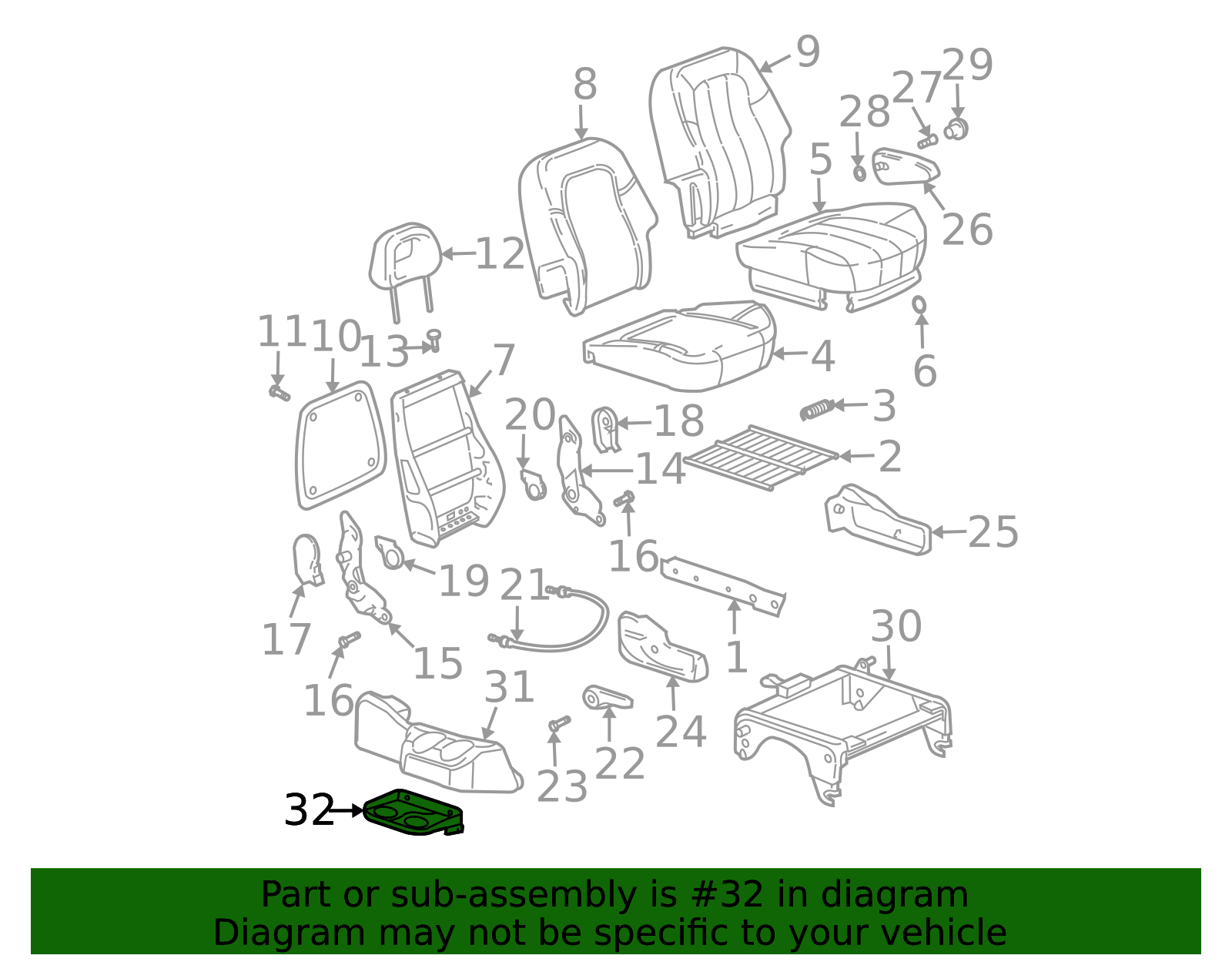 2002-2007 Buick Rendezvous Cup Holder Bracket 88896657 | Applegate ...