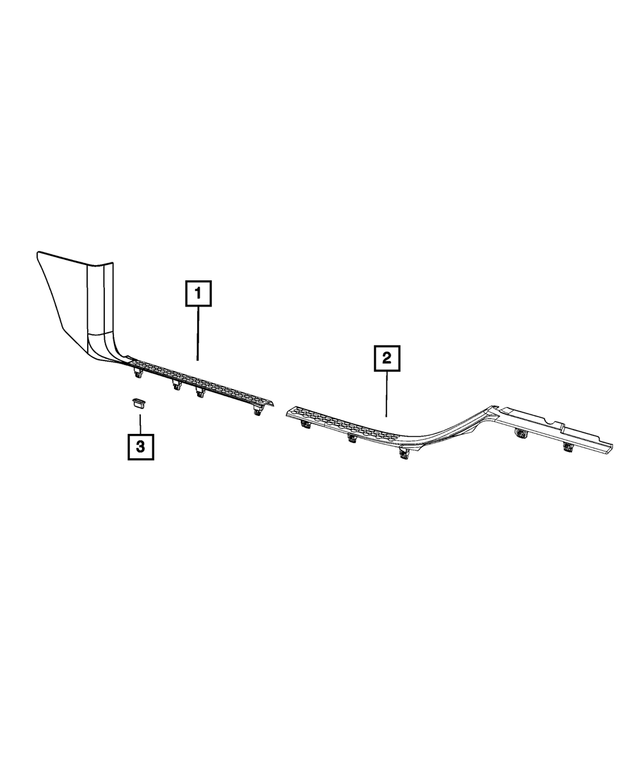 1DX68HL1AD - Interior Trim: Scuff Panel, Right Front for Mopar Image