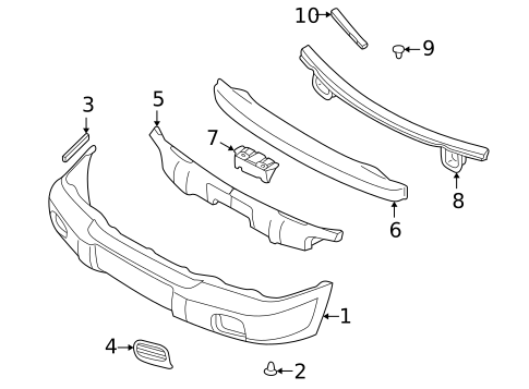 Bumper & Components - Front for 1999 Subaru Forester #0