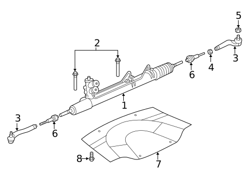 Steering Gear & Linkage for 2007 Dodge Magnum #0