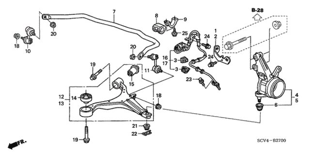 Front Knuckle - Front Lower Arm for 2005 Honda Element #0