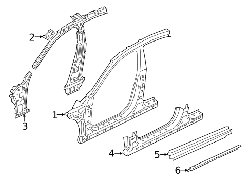 Center Pillar & Rocker for 2019 Kia Cadenza #0