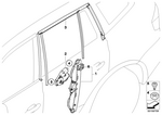 51353448252 - : Window Lifter Without Motor, Rear Right for BMW Image
