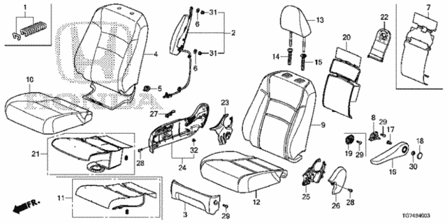 Front Seat (R.) (Power Seat) for 2019 Honda Pilot #0