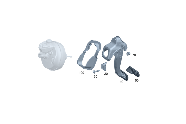 2062900900 - Pedal Assembly: Pedal Assembly for Mercedes-Benz: AMG GT 63 S E Performance, C63 AMG S E Performance, E350, GLC350e, GLC63 AMG S E Performance Image image