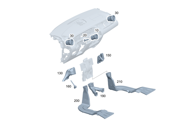 1778306300 - Heating and Ventilation: Air Vent for Mercedes-Benz: 180A, 180b, 220a, A220, CLA250, CLA35 AMG, CLA45 AMG, CLA45 AMG S, GLA250, GLA35 AMG, GLA45 AMG, GLB250, GLB35 AMG Image image