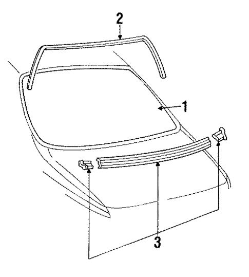 Glass & Hardware - Back for 1989 Pontiac Bonneville #0