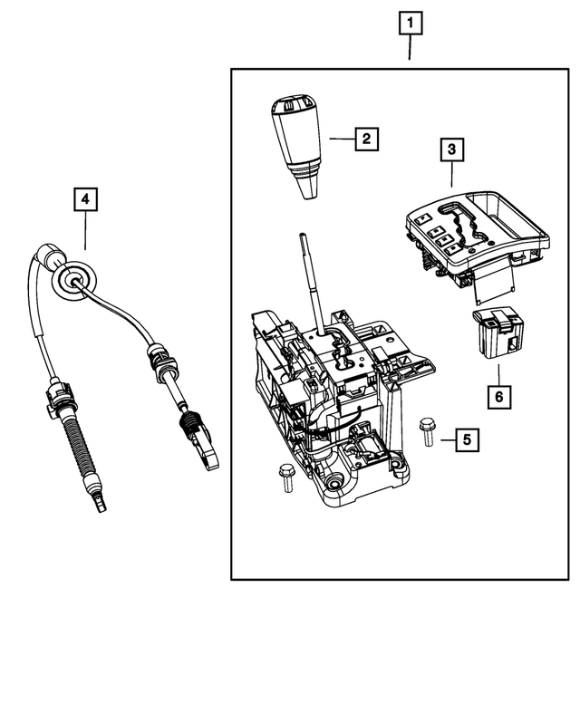 « 52124688AH – NAG1; W5A580; 5-Speed; Automatic Transmission : Sélecteur Logement Et Levier pour Mopar Image »