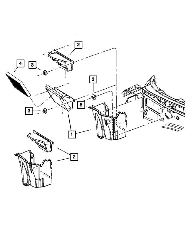 4806293AC - Air Conditioning &amp; Heater: Fresh Air Inlet Plenum for Mopar Image