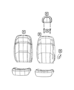7MJ90LA8AA - Interior Trim: Front Seat Back Cover for Ram: ProMaster 1500, ProMaster 2500, ProMaster 3500 Image