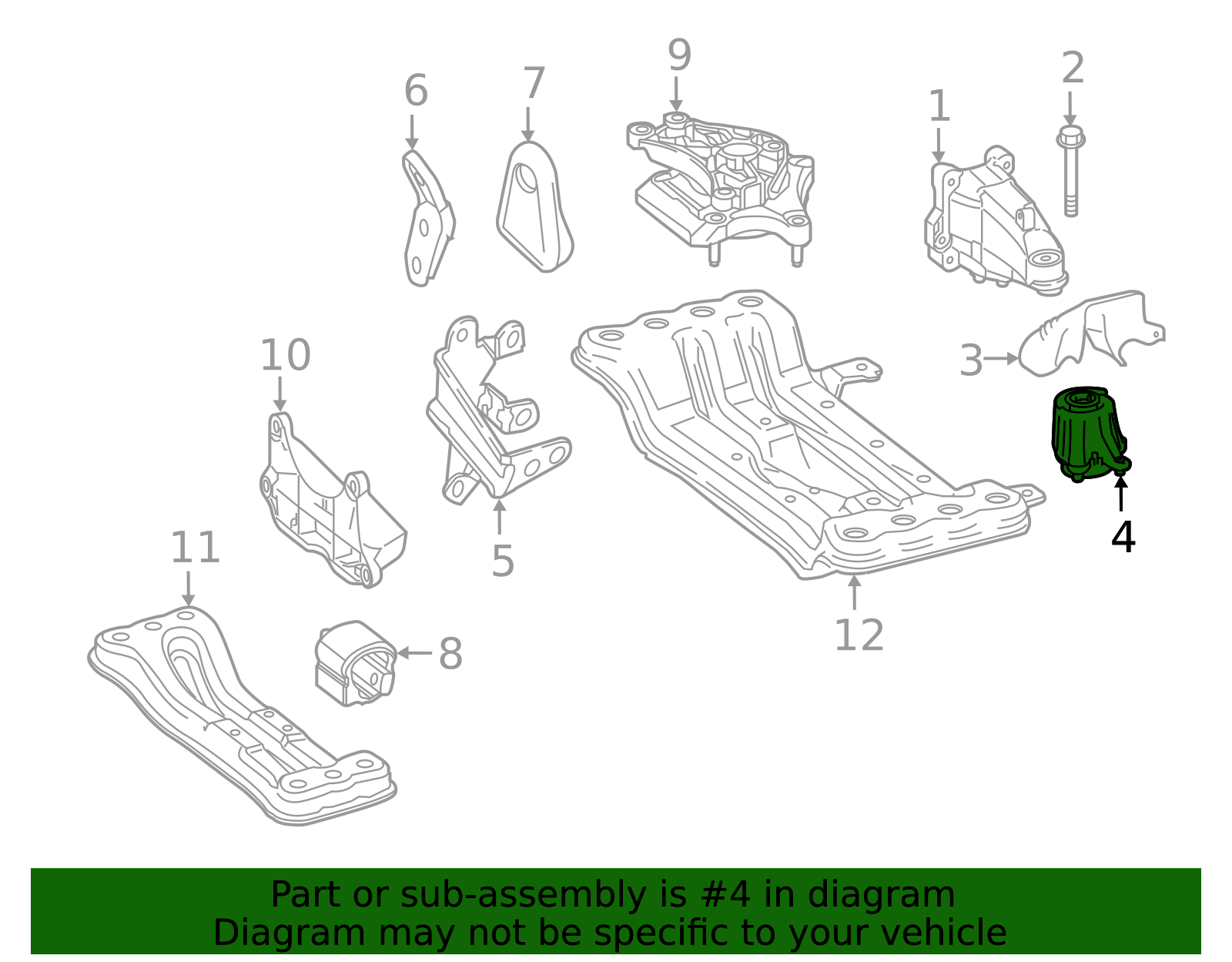 Engine 238 Genuine OEM Engine Mount | 238-240-08-00 | Fits Select 2018-2020 ...