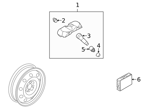 Tire Pressure Monitor Components for 2009 Kia Rondo #0