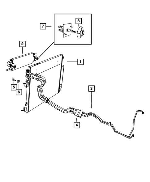 Transmission Oil Cooler, and Lines for 2010 Dodge Challenger #0