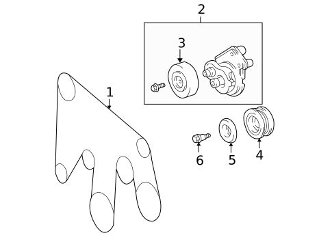Belts & Pulleys for 2004 Toyota Sequoia #0