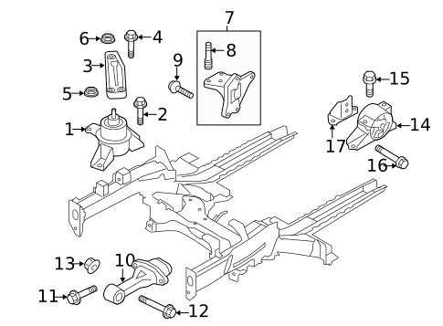 Engine & Trans Mounting for 2017 Kia Soul #0