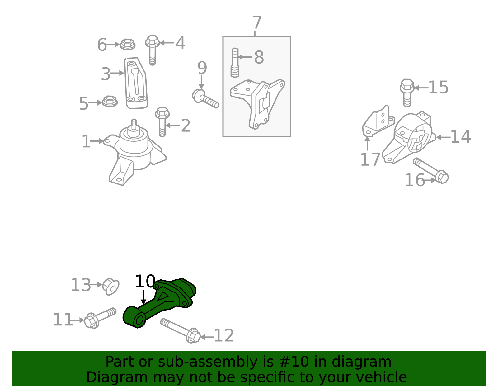 2014-2019 Kia Soul Engine Support Rod 21950-A4000 | TascaParts.com