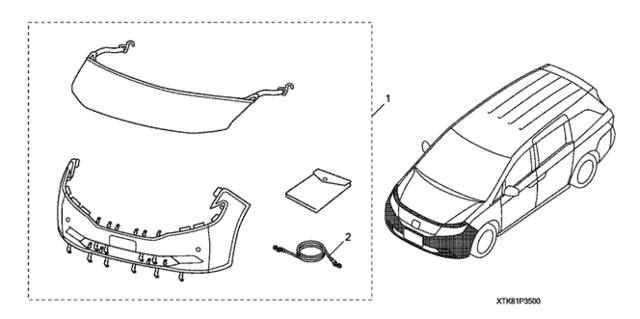 Full Nose Mask (1) for 2012 Honda Odyssey #0