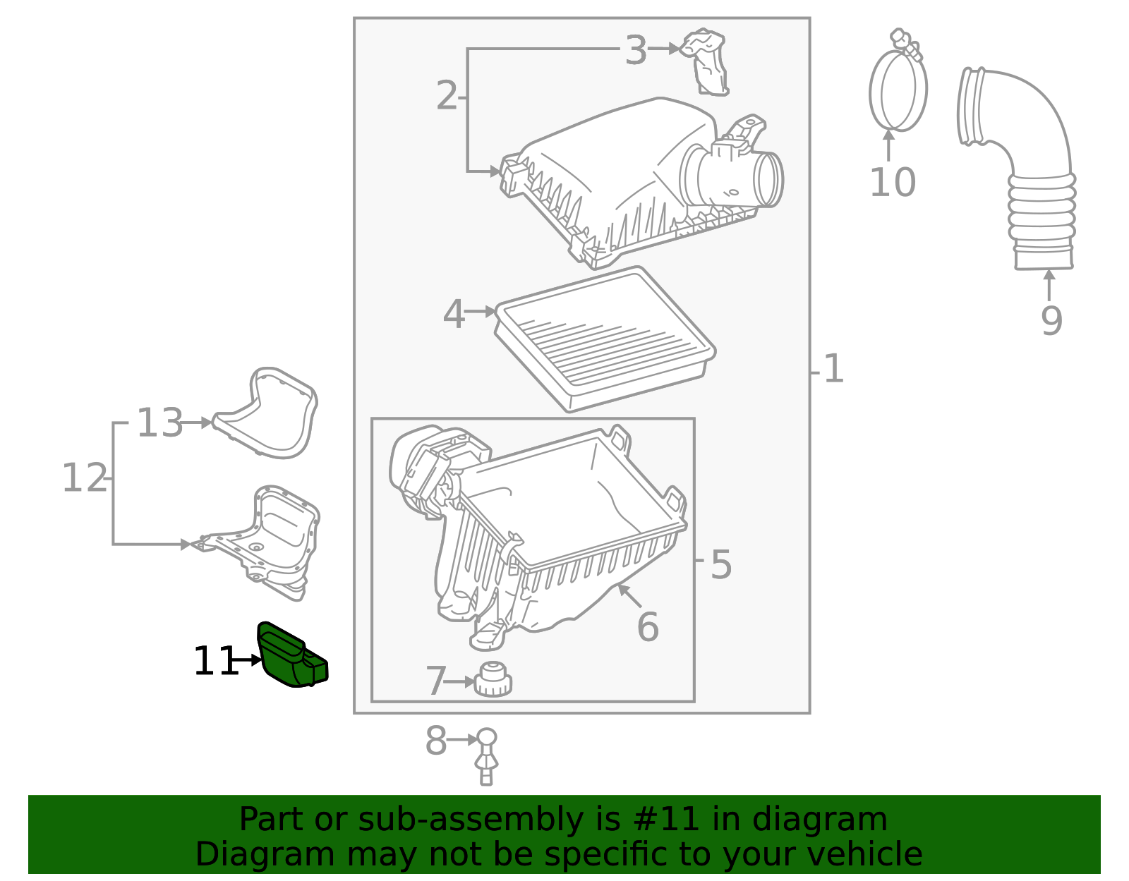 2024-2026 Toyota Tacoma Engine Air Intake Hose 17751-AK010 | Toyota ...