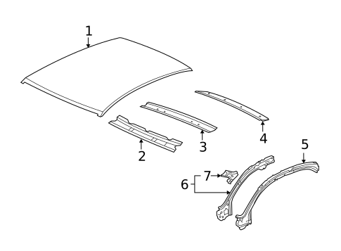 Roof & Components for 2008 Chevrolet Malibu #1