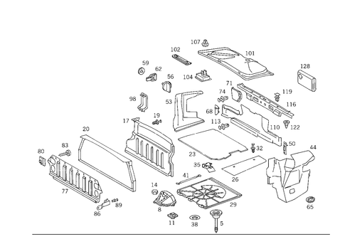 Luggage Compartment Covering for 1993 Mercedes-Benz 600SL #3